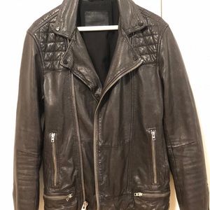 Allsaints Conroy Leather Jacket Sz S